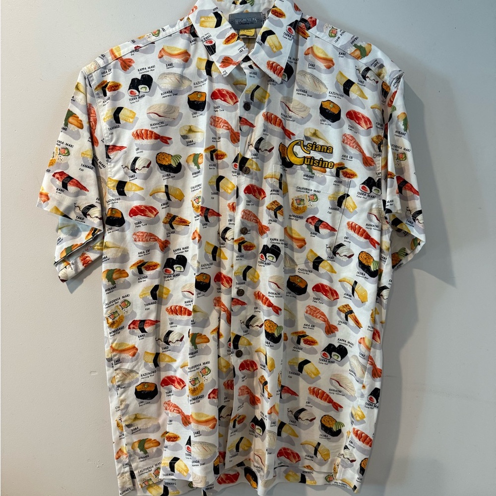 Sushi Print Button Shirt